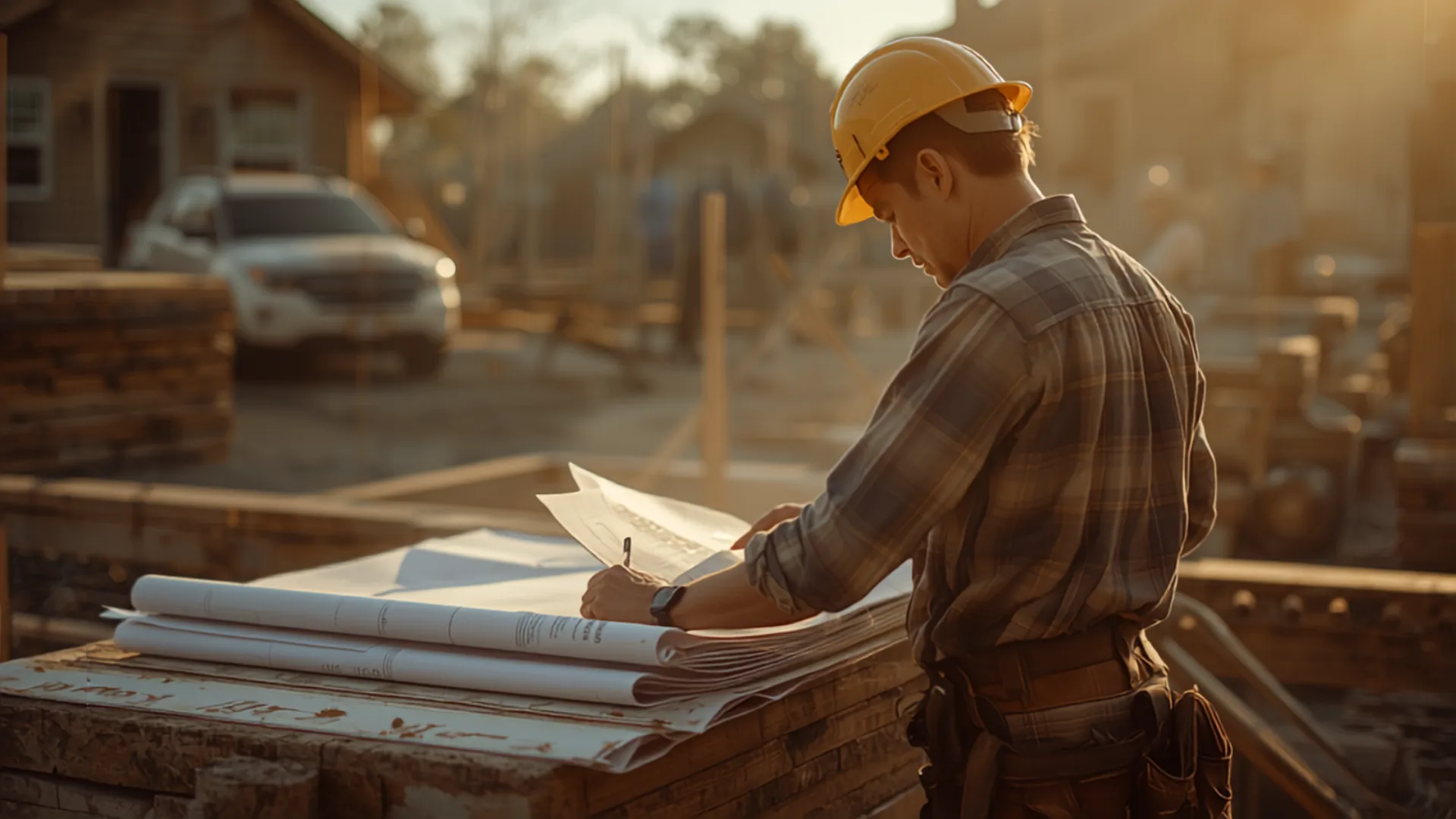 A construction worker on the job site