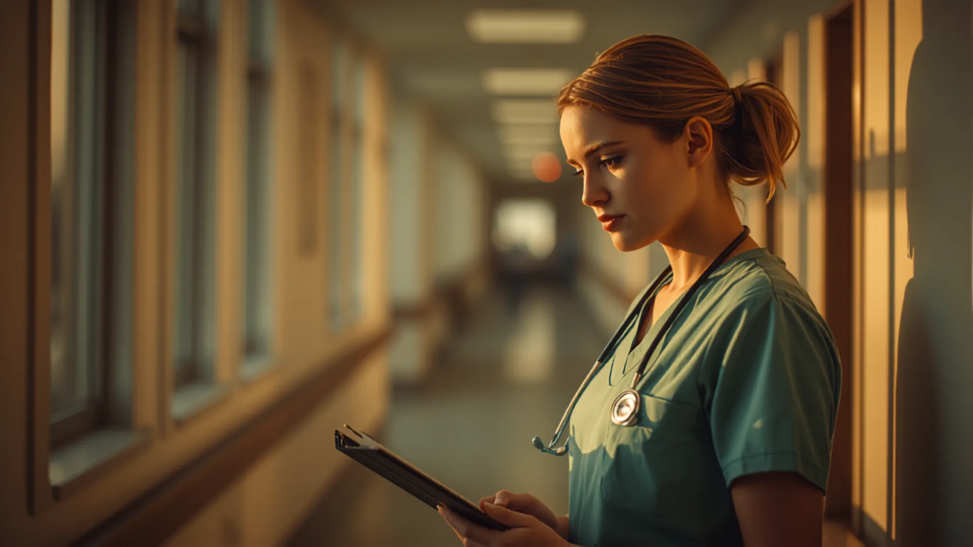 A nurse on shift